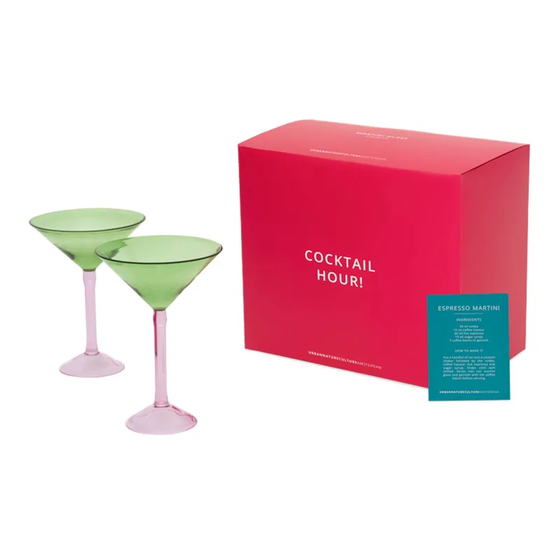 Martini cocktail glass, set van 2, in cadeauverpakking - Ø 13 * 18 CM von Urban Nature Culture in Mehrfarbig – Produktfoto