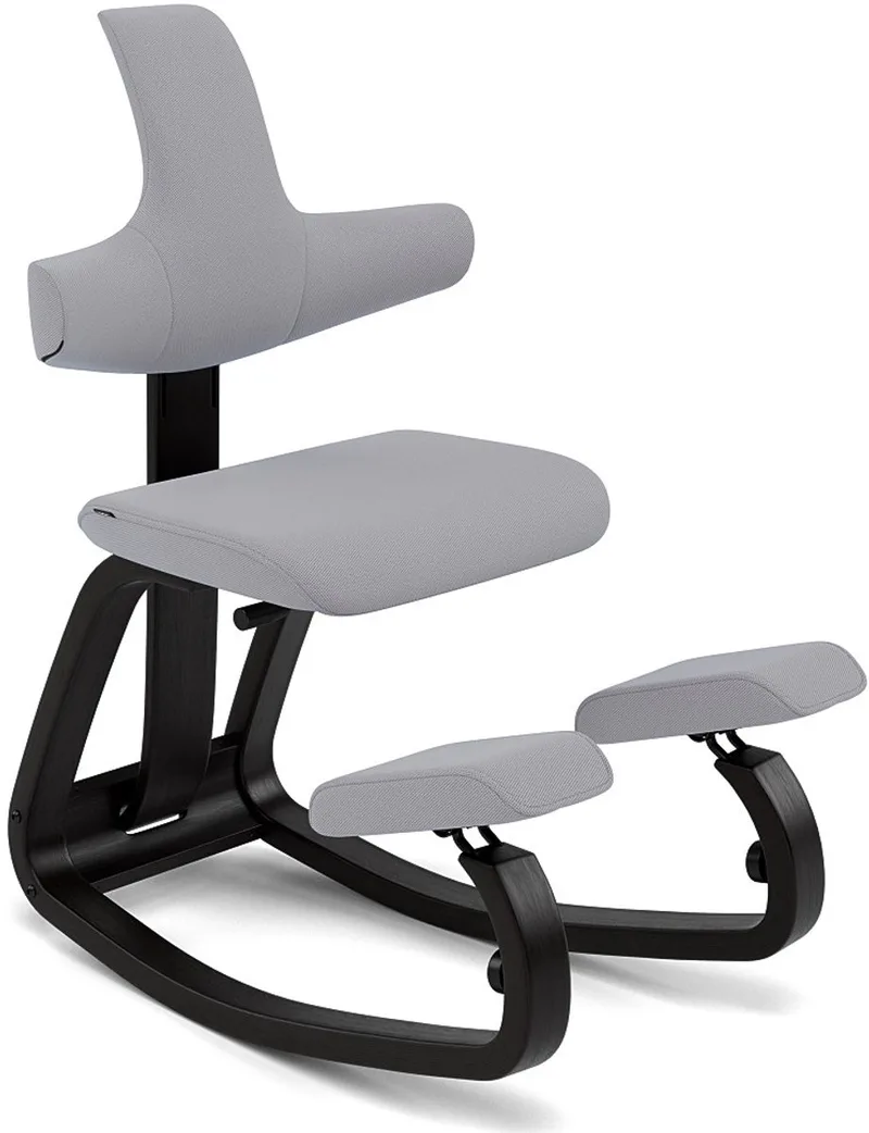 Thatsit kniestoel met rugleuning Grijs/Zwart | Tonal van Varier in Grijs – productfoto