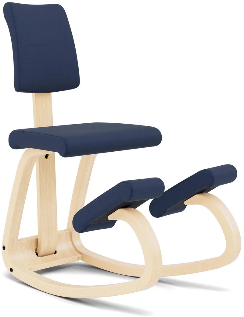 Variable Plus balansstoel Blauw/Naturel Tonal de Varier en Bleu – photo du produit