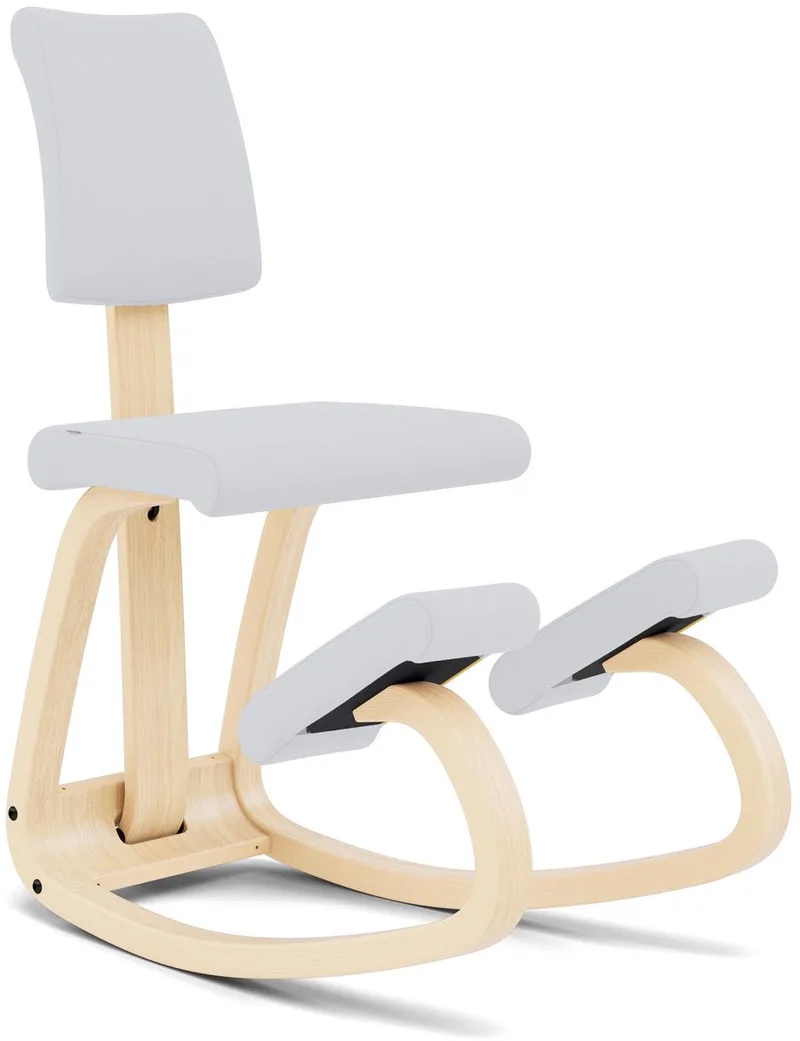 Variable Plus balansstoel Lichtgrijs/Naturel de Varier en Gris clair – photo du produit