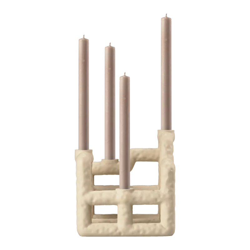 Heather Kerzenständer für 4 Kerzen - Sandpolyresin (21x21) by Villa Collection – product photo