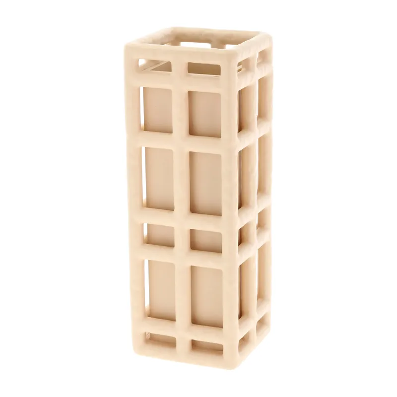 Lyng Vase 11 x 11 x 30cm Sand by Villa Collection – product photo