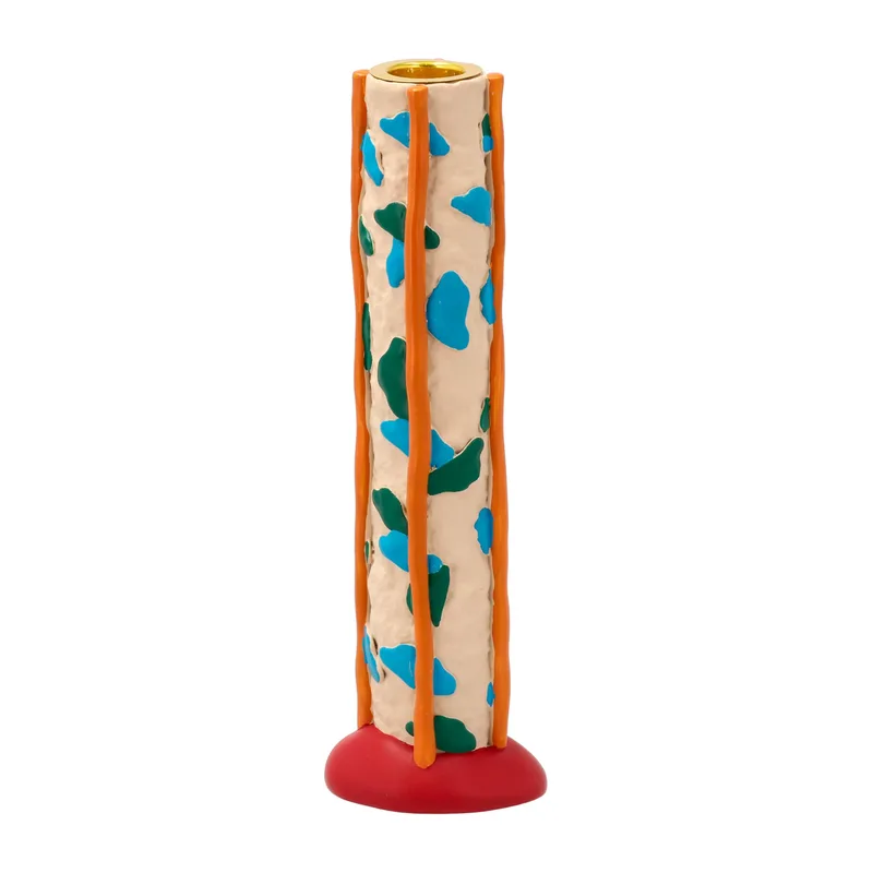 Styles Kerzenhalter Flecken 21cm Blue-orange fra Villa Collection – produktbillede