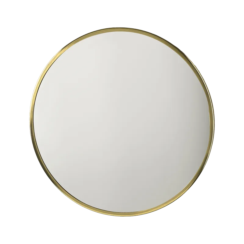 Vardo Wandspiegel, rund mit Spiegelglas und Messingeisen, Ø80, Messing von Villa Collection – Produktfoto