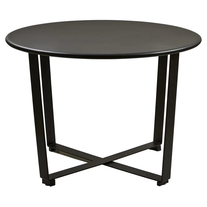 Wismar Runder Couchtisch, schwarzes Metall, Ø61,5 cm by Villa Collection – product photo