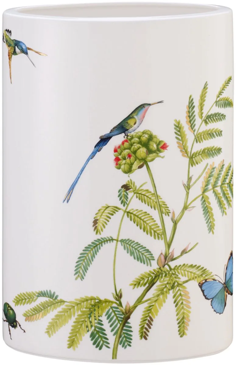 Amazonia Vaas lang 29 cm von Villeroy & Boch in Grün, Weiß, Gelb, Blau – Produktfoto