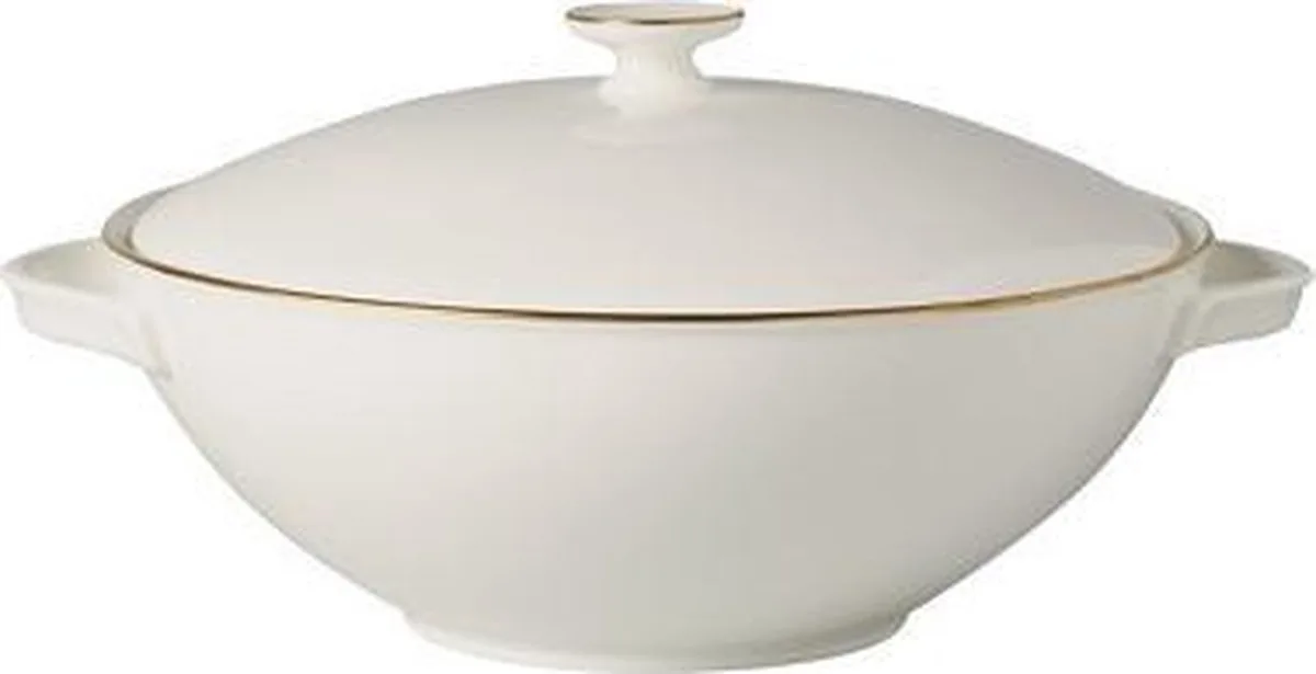 Anmut Gold - Terrine 2,20l von Villeroy & Boch in Weiß, Gold – Produktfoto