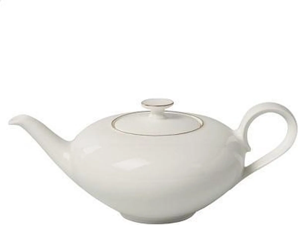Anmut Gold - Theepot 1,00l von Villeroy & Boch in Weiß, Gold – Produktfoto