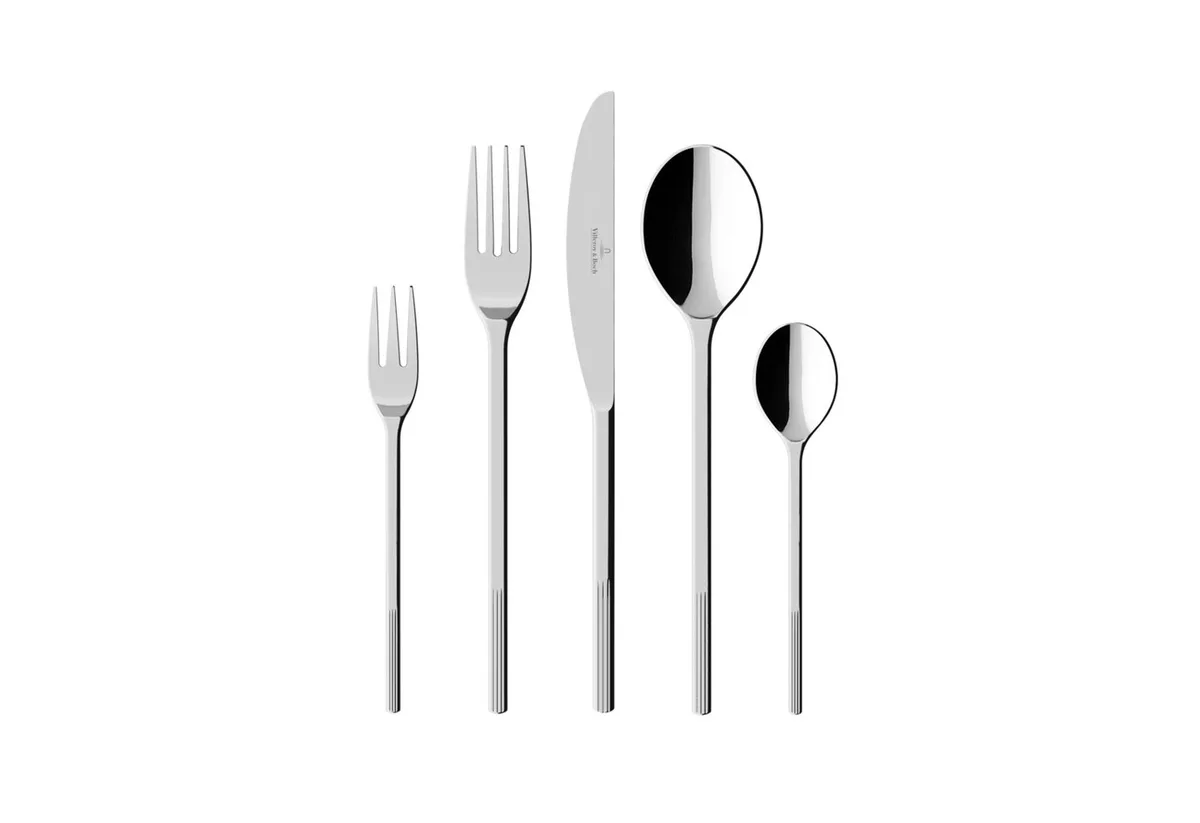Besteck-Set Afina Besteckset (30-tlg), 6 Personen, Edelstahl 18/10, Gefertigt aus hochglanzpoliertem Edelstahl von Villeroy & Boch in Silber – Produktfoto