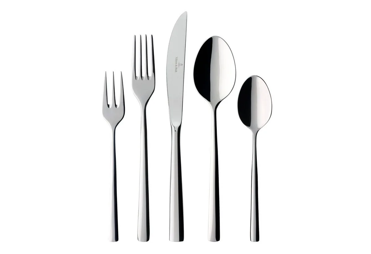 Besteck-Set Piemont Tafelbesteck 30tlg. (30-tlg), 6 Personen, 18/10 Edelstahl von Villeroy & Boch in Silber – Produktfoto