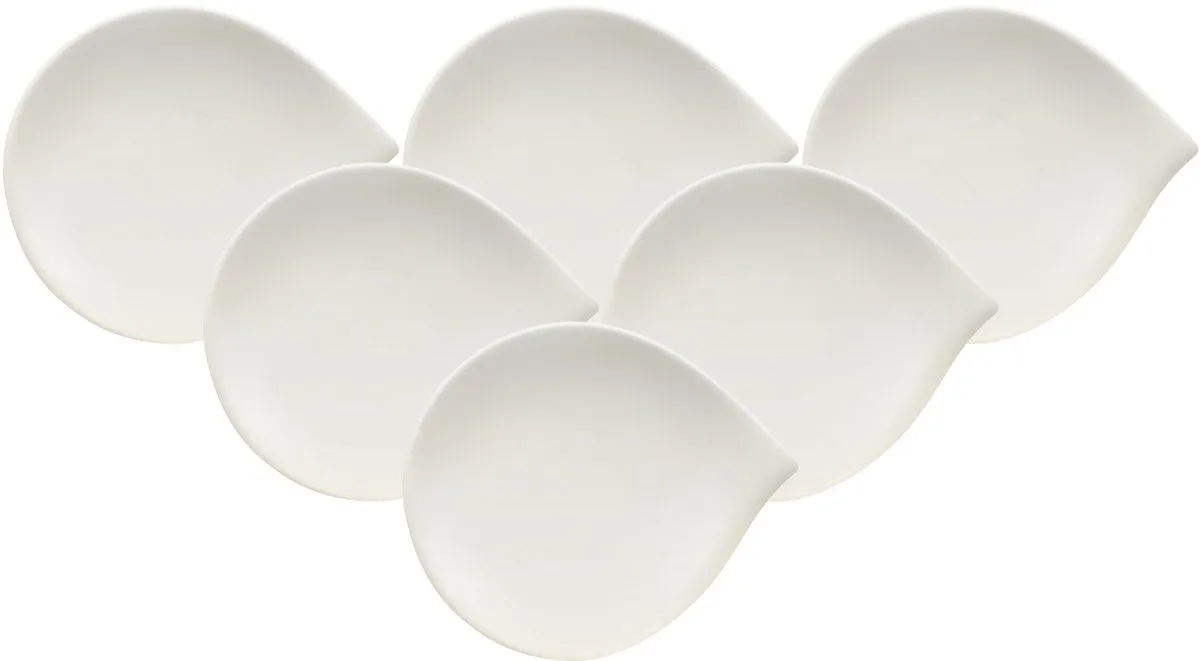 Brotteller Flow ø 17,5 cm Set van 6 van Villeroy & Boch in Wit-gekleurd – productfoto