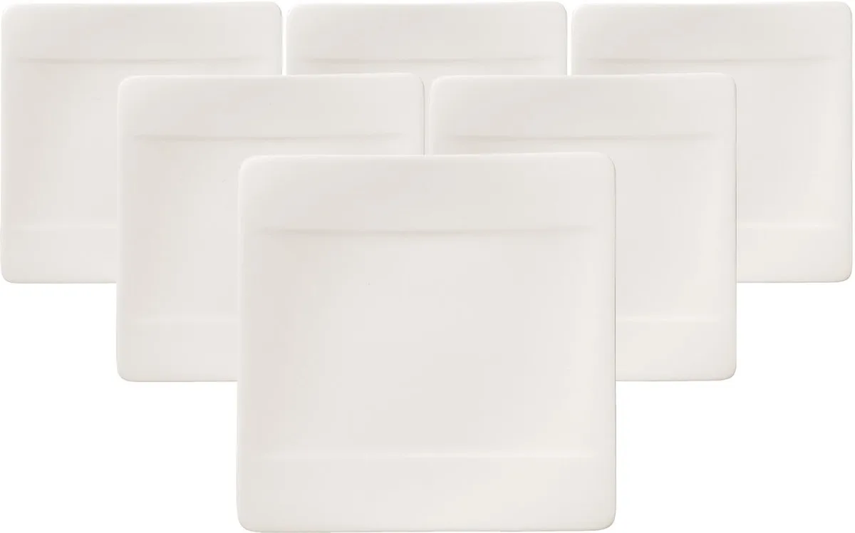 Brotteller Modern Grace 16 x 16 cm Set van 6 van Villeroy & Boch in Wit-gekleurd – productfoto