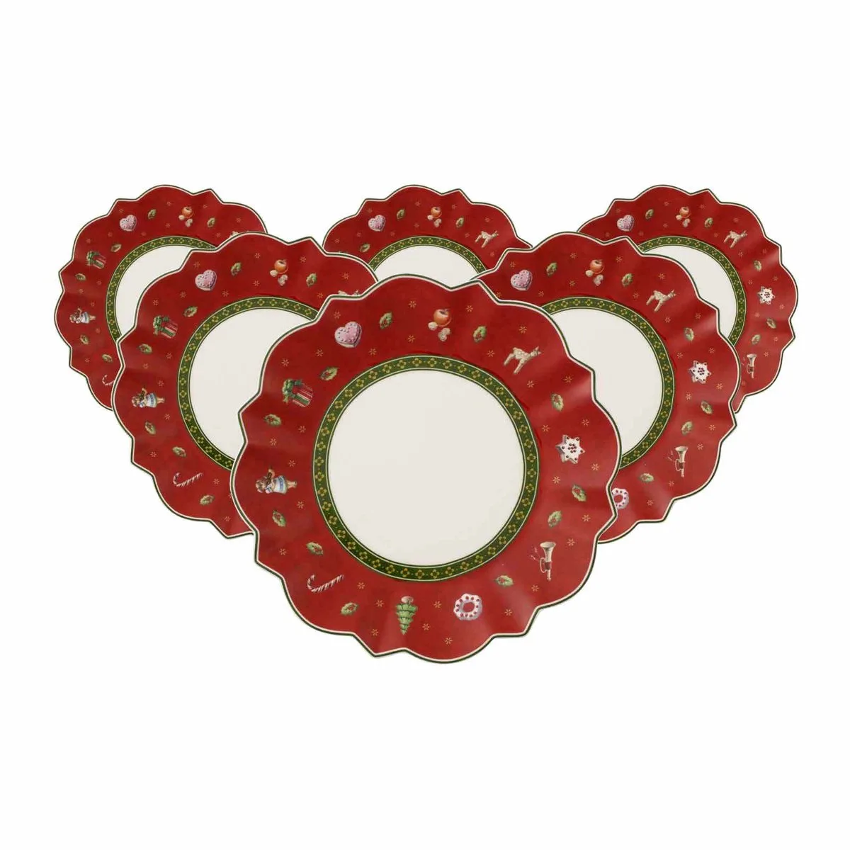 Brotteller Toy's Delight ø 17,9 cm Set van 6 van Villeroy & Boch in Rood – productfoto