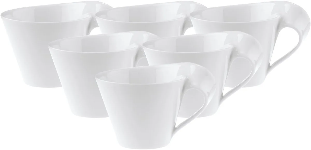 Café au lait Obertassen NewWave Caffè 260 ml Set van 6 van Villeroy & Boch in Wit-gekleurd – productfoto