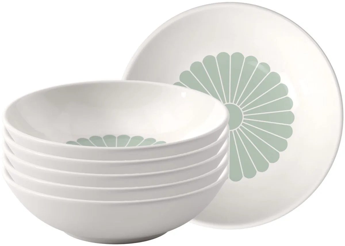 Dessertschalen Fleur Couleur ø 13,2 cm Set van 6 von Villeroy & Boch in Grün – Produktfoto