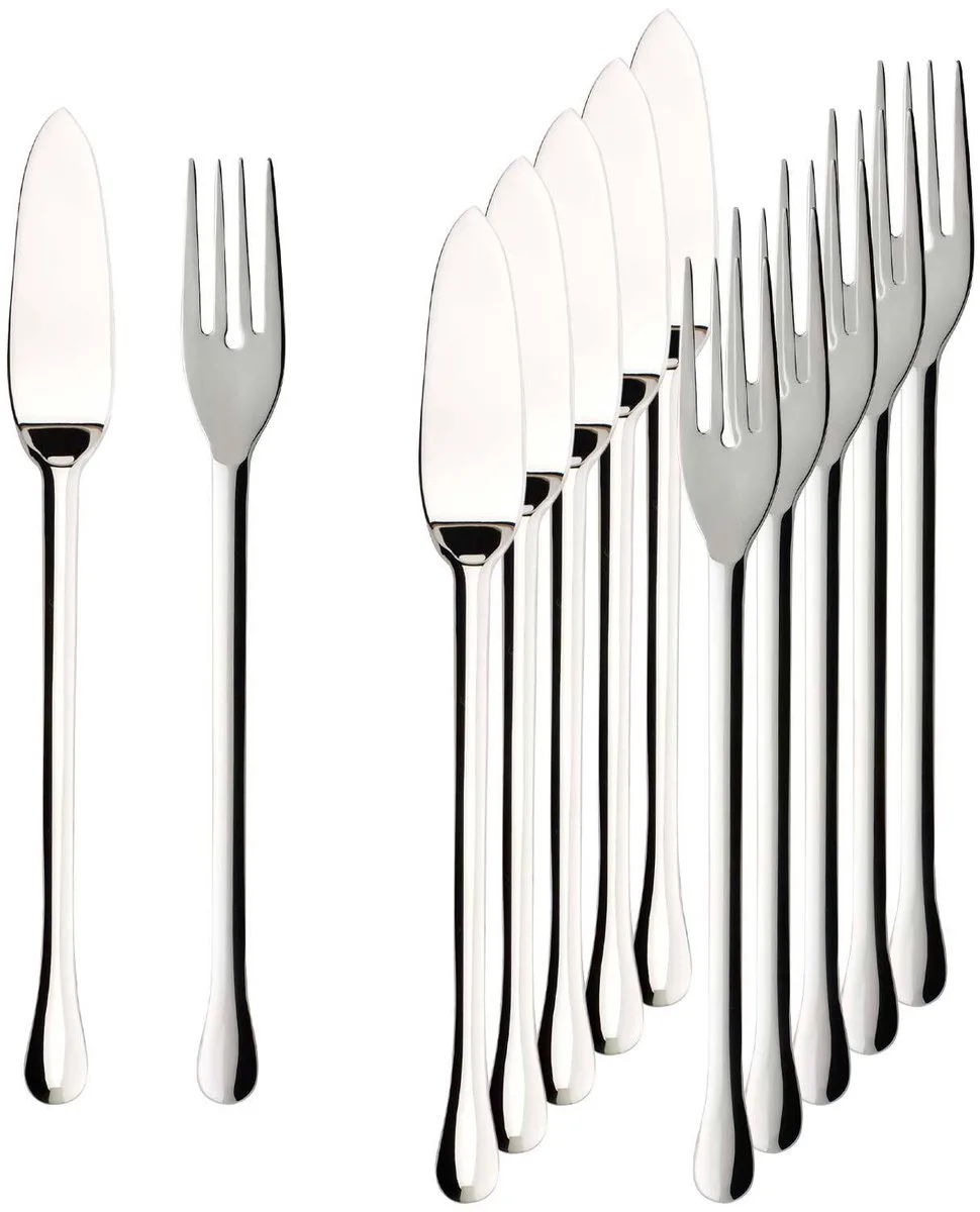 Fischbesteck Victor Set van 6 de Villeroy & Boch en Argent – photo du produit