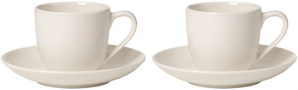 For Me Espressoset - 2 Persoons - Porselein/Wit van Villeroy & Boch in Wit – productfoto
