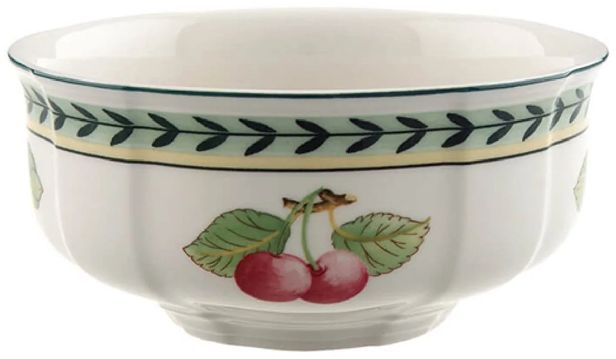 French Garden Fleurence Dessertschaaltje - Ø 13 cm - Porselein de Villeroy & Boch en Blanc, Vert, Jaune – photo du produit