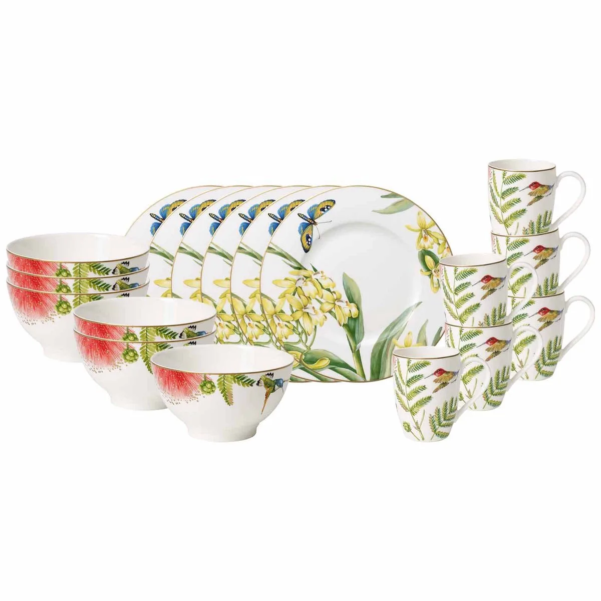 Frühstücks-Set Amazonia Set van 18 von Villeroy & Boch in Gekleurd – Produktfoto
