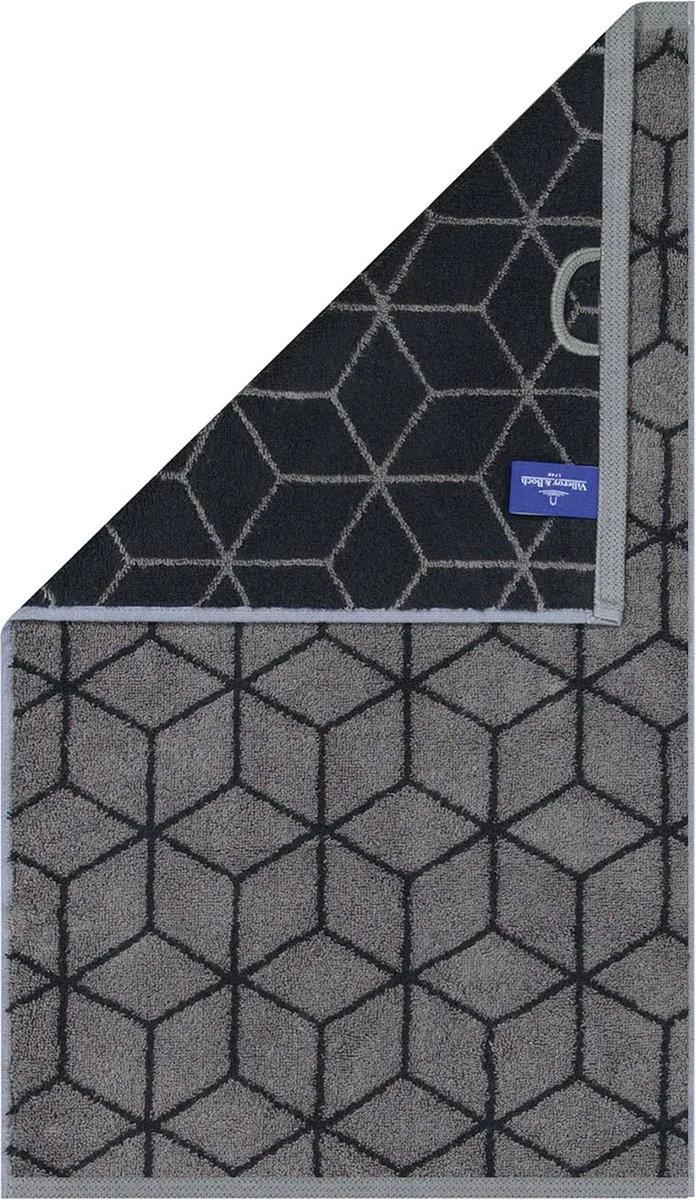 Gastendoekje Gästetuch Carré Een maat, 30x50 Set van 1 de Villeroy & Boch en Gris foncé, Noir – photo du produit