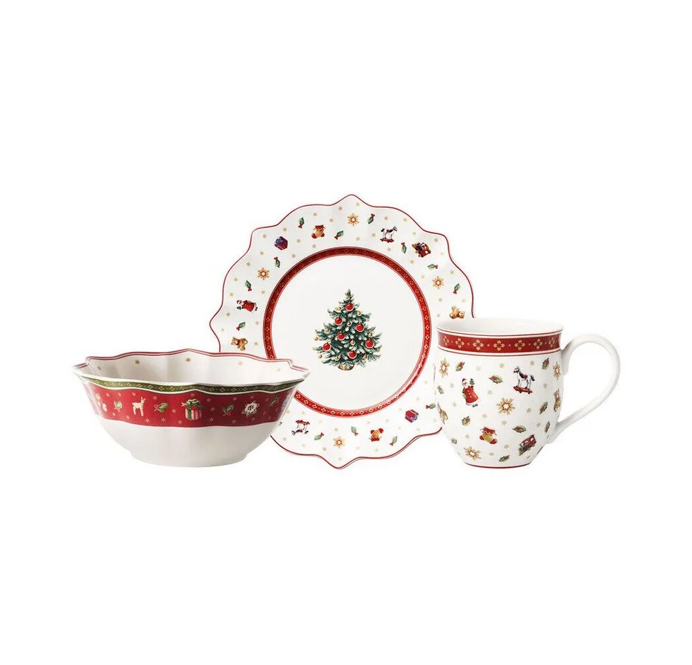 Geschirr-Set Frühstücksset Breakfast for 2 6-tlg. Toy's Delight weiß (1-tlg), Premium Porcelain, Frühstücksset, Geschirrset, für 2 Personen, Ø24.4cm, Premium Porcelain från Villeroy & Boch i Flerfärgad – produktbild