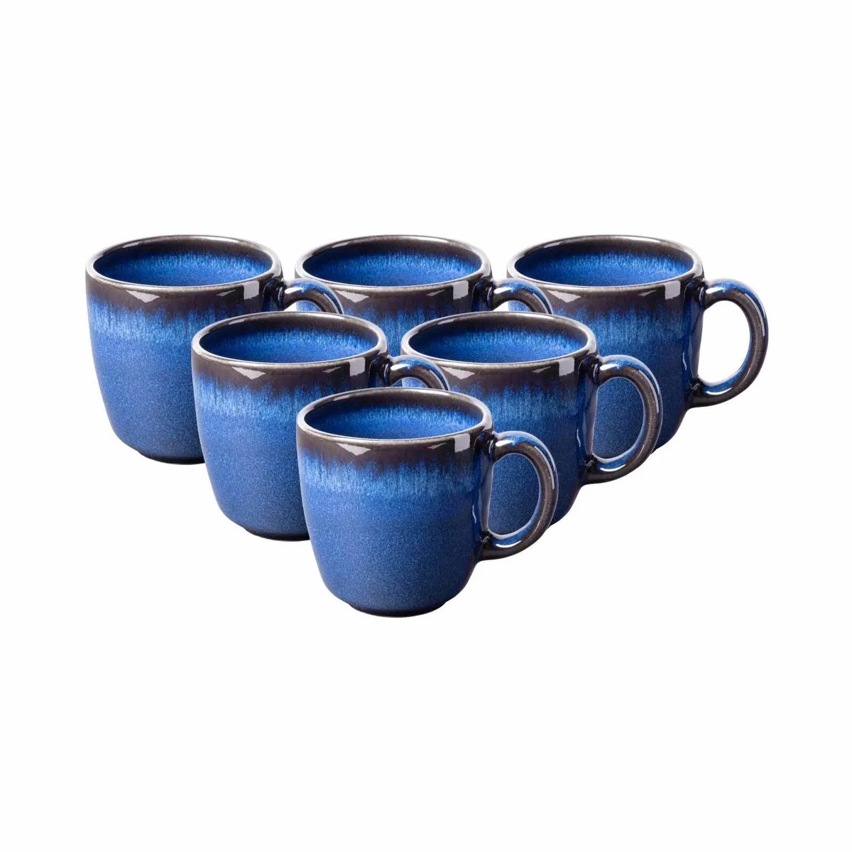 Kaffeetassen Lave 190 ml Set van 6 von Villeroy & Boch in Blau – Produktfoto