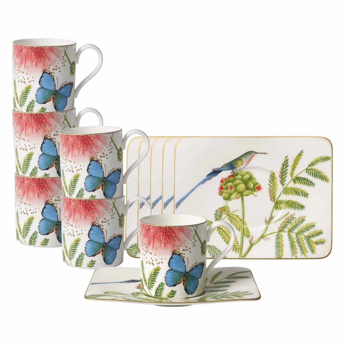 Kaffeetassen mit Untertassen Amazonia 210 ml Set van 6 by Villeroy & Boch in Gekleurd – product photo