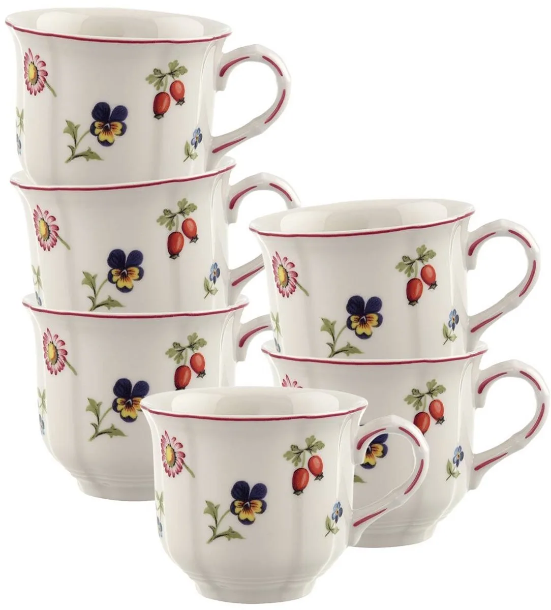 Kaffeetassen Petite Fleur 120 ml Set van 6 von Villeroy & Boch in Wit-gekleurd – Produktfoto