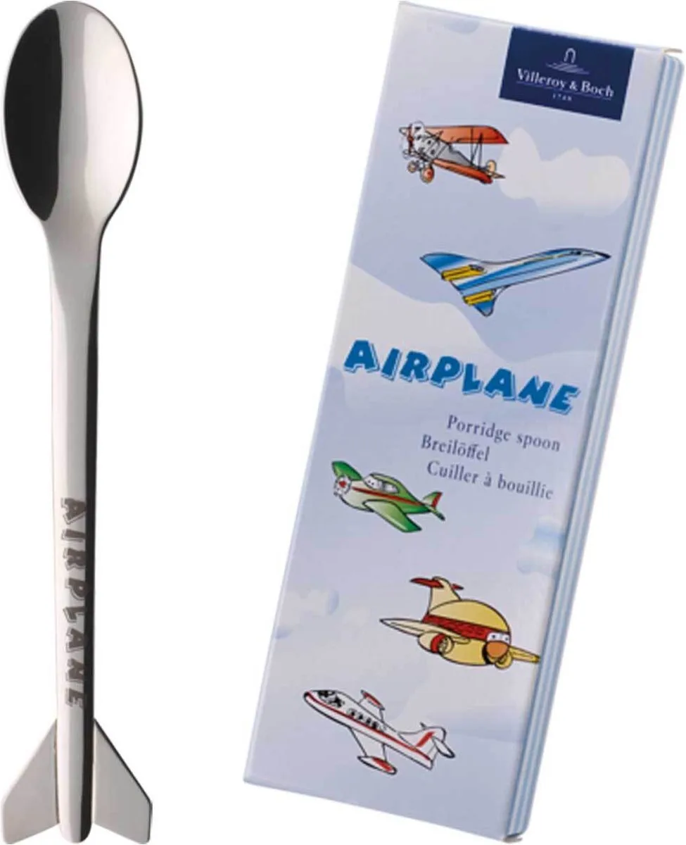 Kids Dining Porridge Lepel Vliegtuig von Villeroy & Boch in Blau – Produktfoto