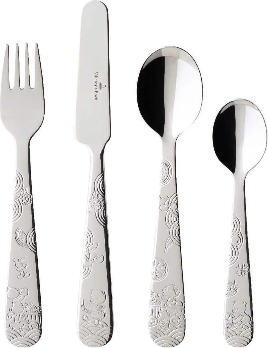 Kinderbestek Hungry as a Bear - 4 delig van Villeroy & Boch in Roestvrijstaal – productfoto