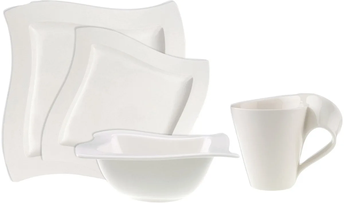 Kombi-Set NewWave Set van 4 von Villeroy & Boch in Wit-gekleurd – Produktfoto