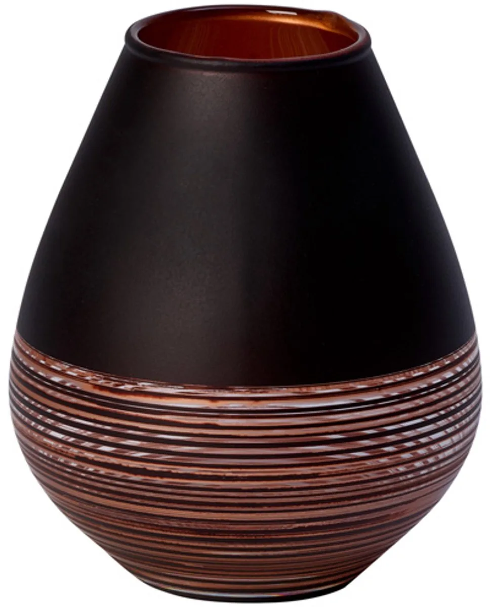 Manufacture Swirl Vaas Soliflor Small de Villeroy & Boch en Marron, Noir – photo du produit