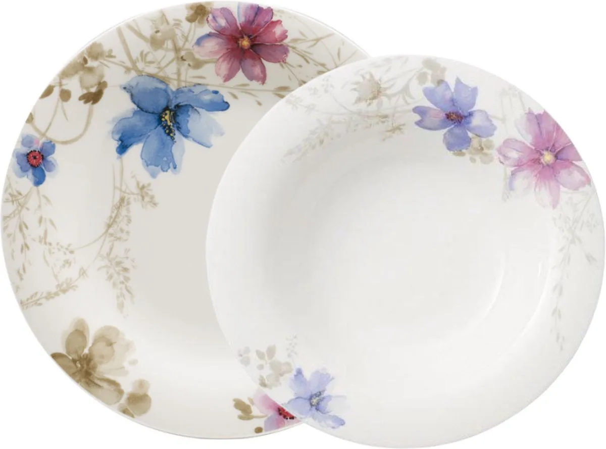 Mariefleur Gris Basic Tafel-Set 12-delig från Villeroy & Boch i Gekleurd – produktbild