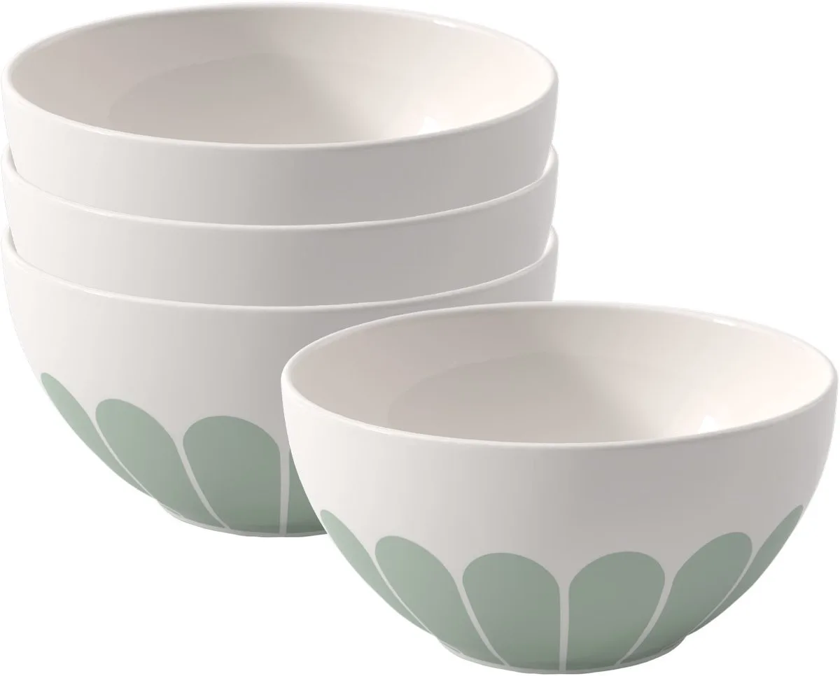 Müslischalen Fleur Couleur ø 14,1 cm Set van 4 von Villeroy & Boch in Grün – Produktfoto
