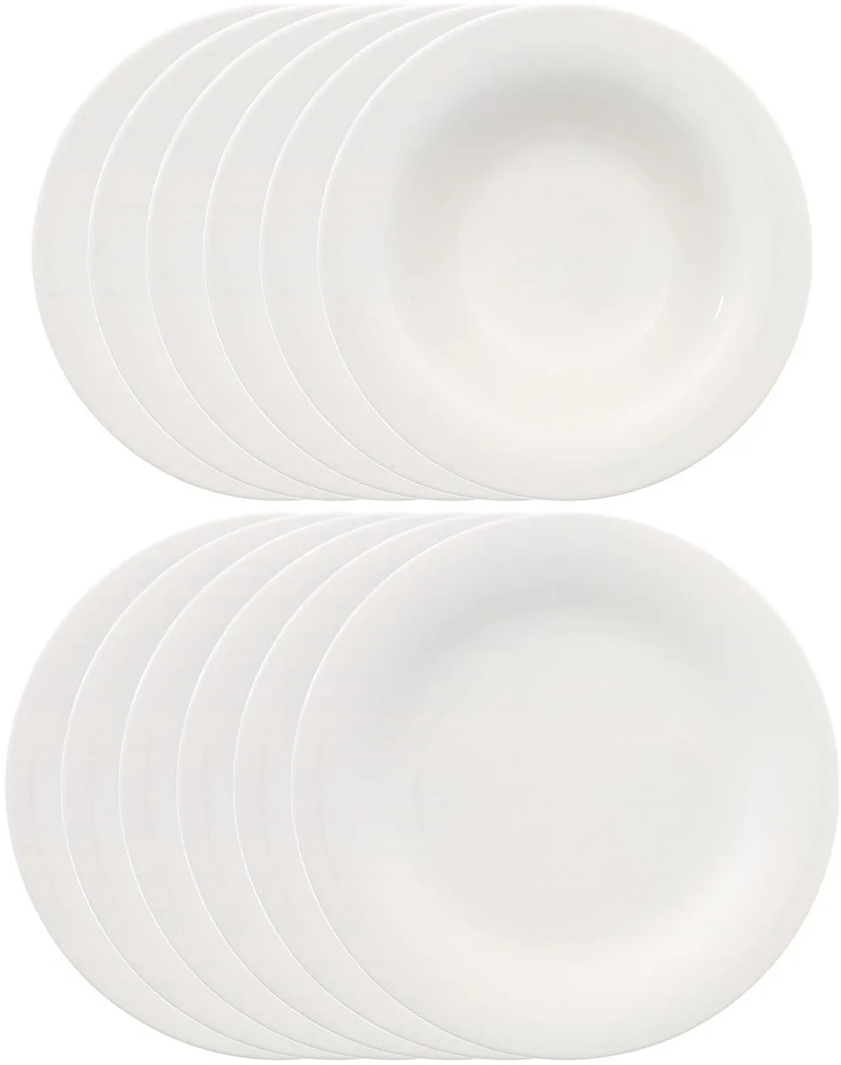 New Cott Basic Dinerset - 12-delig van Villeroy & Boch in Wit-gekleurd – productfoto