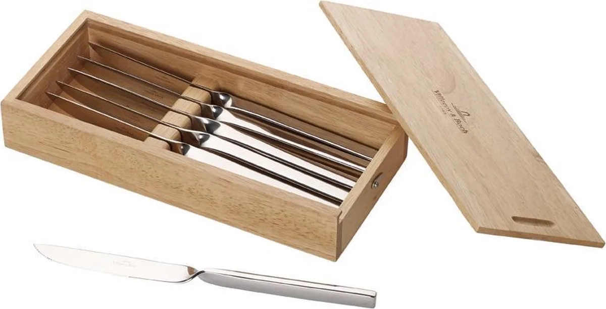 NewWave Steakcouvert - Set van 6 stuks fra Villeroy & Boch i Sølv – produktbillede