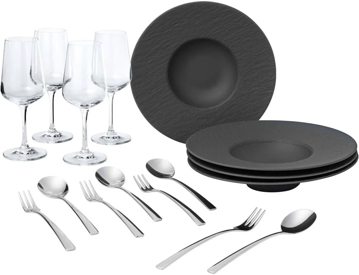 Pasta-Set Manufacture Rock Set van 12 von Villeroy & Boch in Zwart-gekleurd – Produktfoto