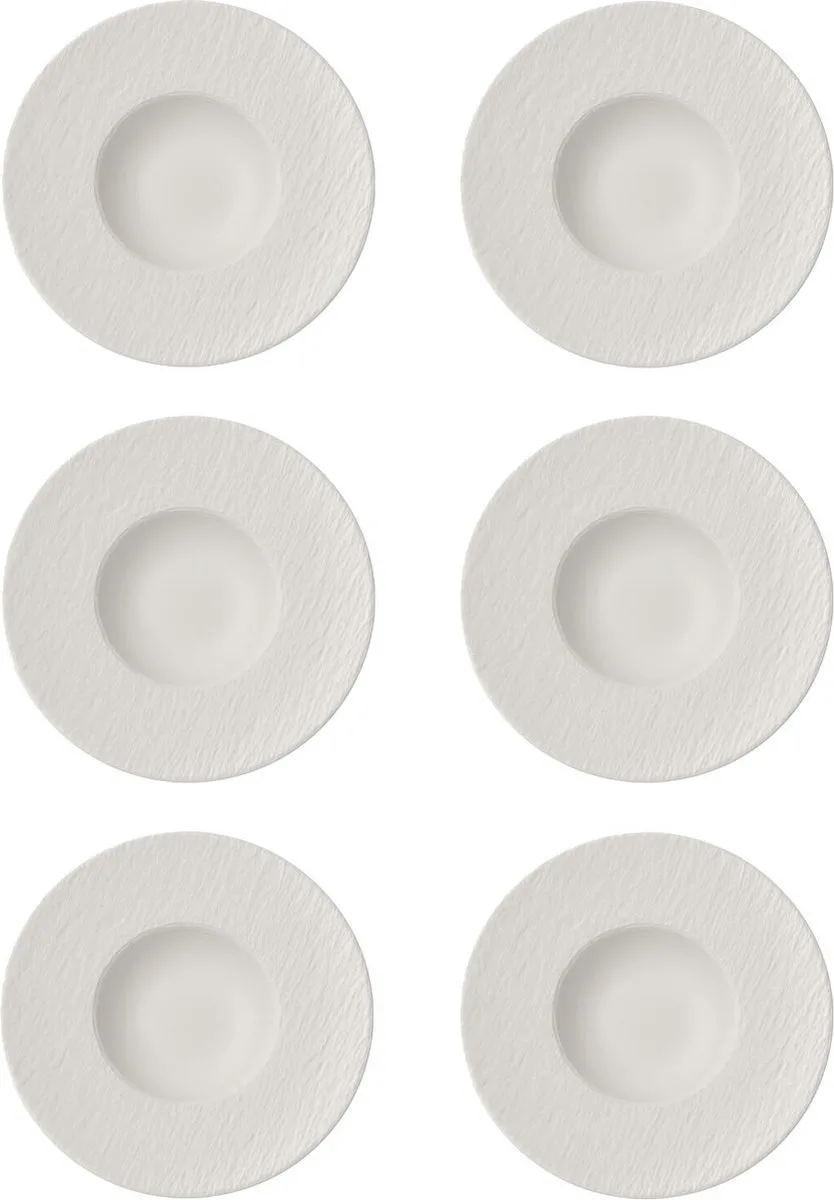 Pastateller Manufacture Rock ø 28.0 cm Set van 6 von Villeroy & Boch in Wit-gekleurd – Produktfoto
