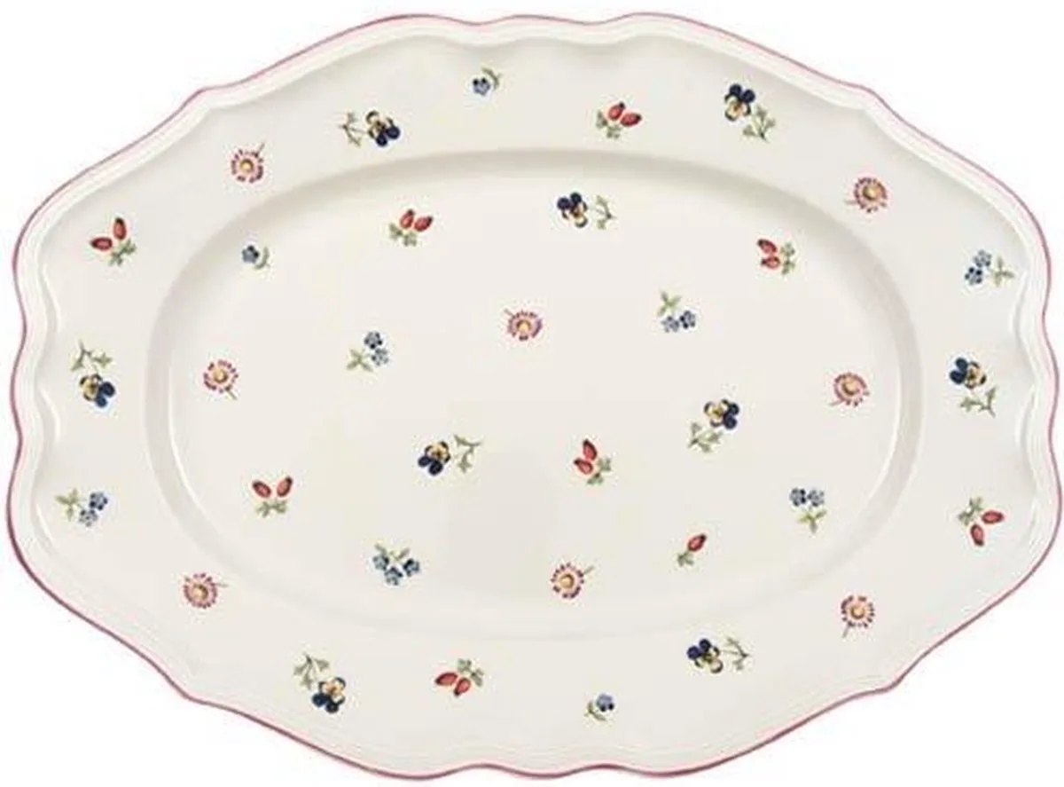 Petite Fleur - Vleesschaal ovaal 37cm van Villeroy & Boch in Wit, Roze, Meerkleurig – productfoto