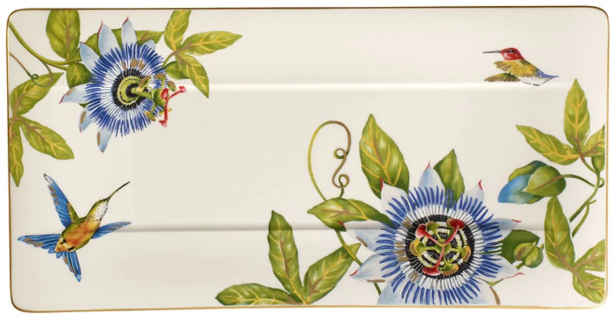 Servierteller Amazonia 44 x 23 cm fra Villeroy & Boch i Grøn, Hvid, Gul – produktbillede