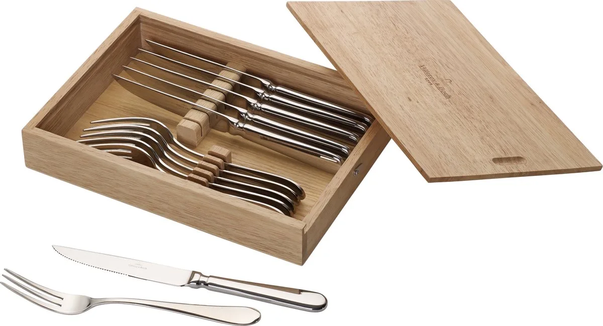 Steakcouvert Oscar Actie (Set van 12 stuks) de Villeroy & Boch en Argent – photo du produit