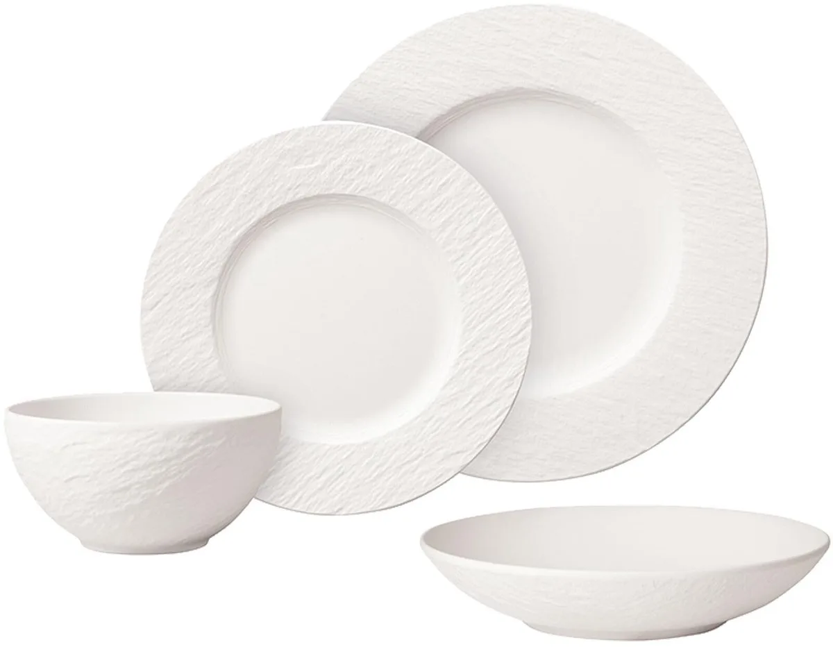 Tafelservice Manufacture Rock 16-tlg. von Villeroy & Boch in Wit-gekleurd – Produktfoto