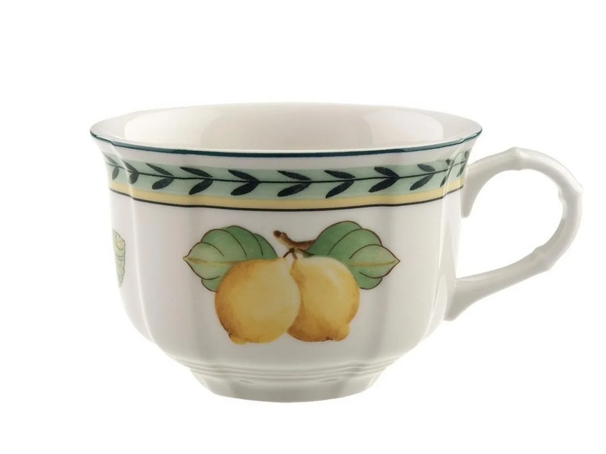 Tasse French Garden Fleurence Teeobertasse 0,12 l, Premium Porcelain von Villeroy & Boch in Weiß – Produktfoto