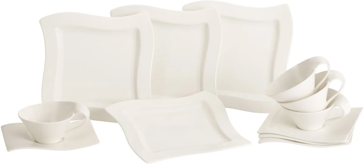 Teeservice NewWave Set van 12 von Villeroy & Boch in Wit-gekleurd – Produktfoto