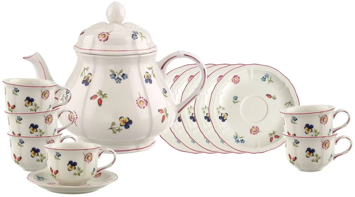 Teeservice Petite Fleur Set van 13 van Villeroy & Boch in Wit-gekleurd – productfoto