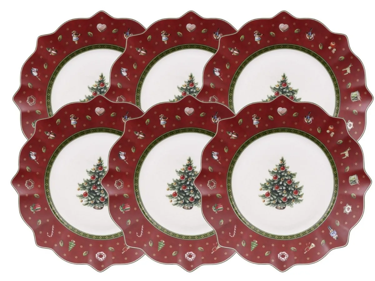 Teller-Set Toy's Delight Frühstücksteller 24 cm Set6, Premium Porcelain by Villeroy & Boch in Red – product photo