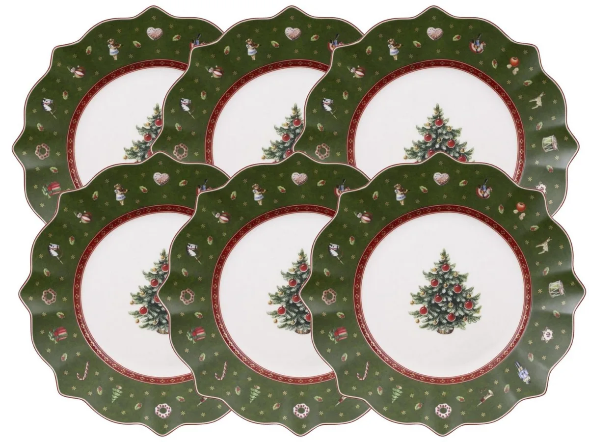 Teller-Set Toy's Delight Frühstücksteller 24 cm Set6, Premium Porcelain by Villeroy & Boch in Green – product photo
