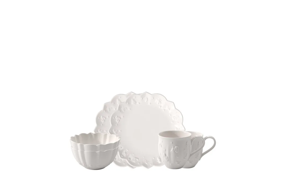 Teller-Set Toy's Delight Royal Classic Frühstücks Set 6-tlg. (6-tlg), 2 Personen, Porzellan, Mikrowellensicher by Villeroy & Boch in White – product photo