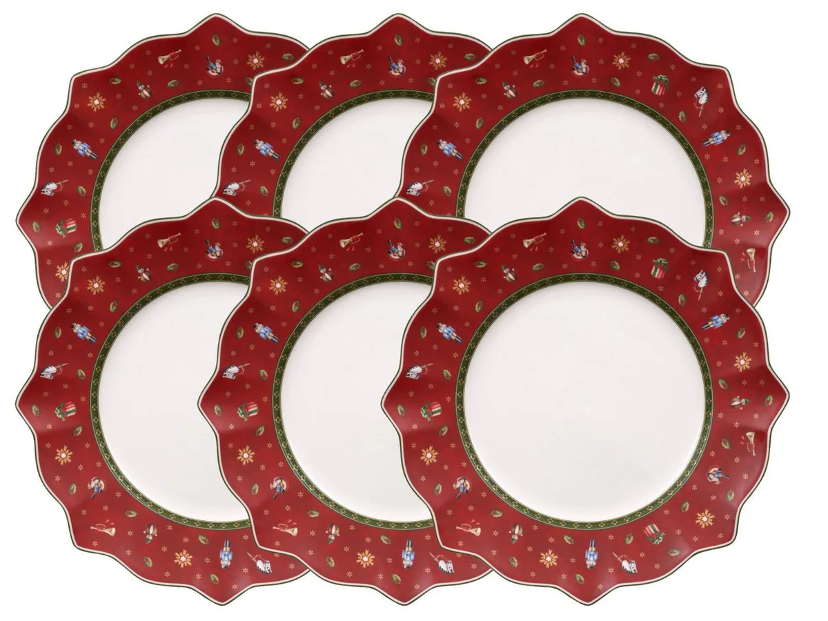 Teller-Set Toy's Delight Speiseteller 29 cm Set6, Premium Porcelain fra Villeroy & Boch i Rød – produktbillede