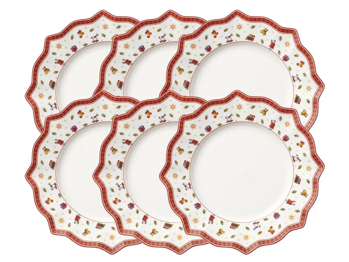 Teller-Set Toy's Delight Speiseteller weiss 29 cm Set6, Premium Porcelain van Villeroy & Boch in Wit – productfoto